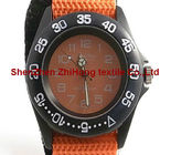 New style replaceable sewn nylon hook loop webbing watch wrist band ties