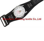 hook and loop Nylon webbing/mesh fabric sewn watch wrist band with magic tape