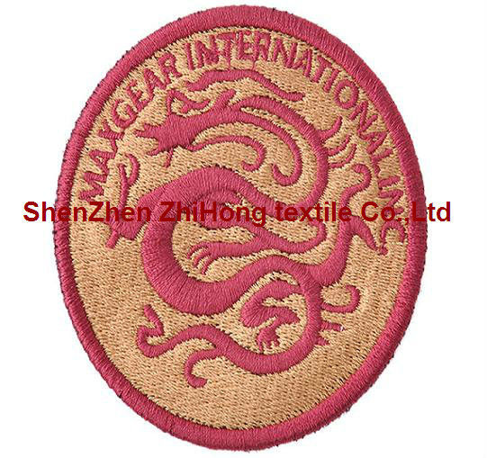Round shape hook loop fastener embroidery tactical badge/medal/epaulet/armband