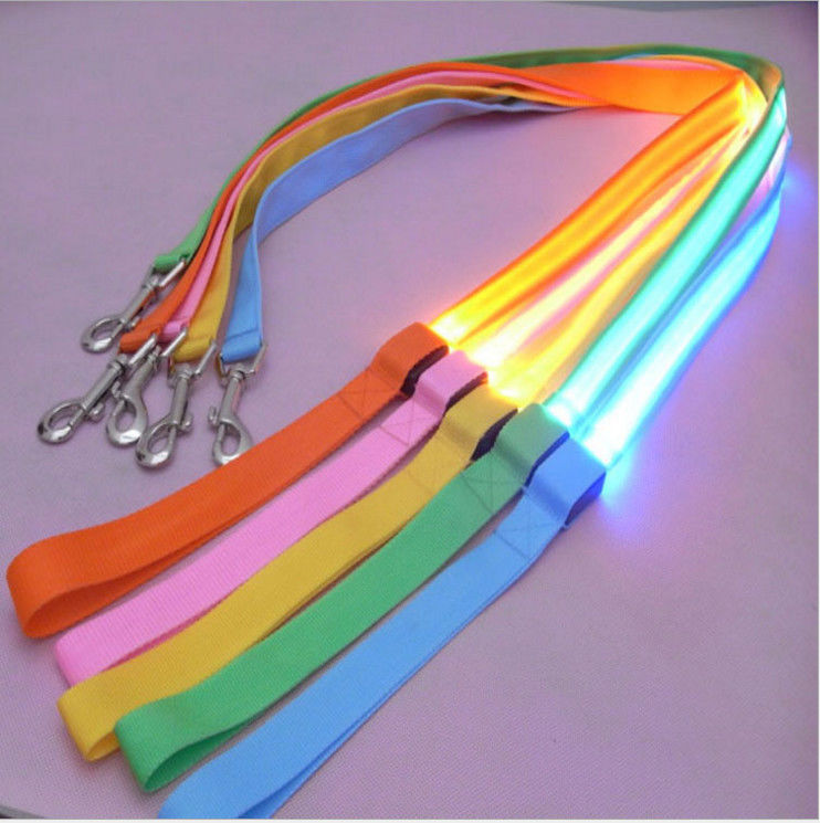Hot selling Retractable Led Pet Dog Harness dog Leash and Collar Set With Led Light